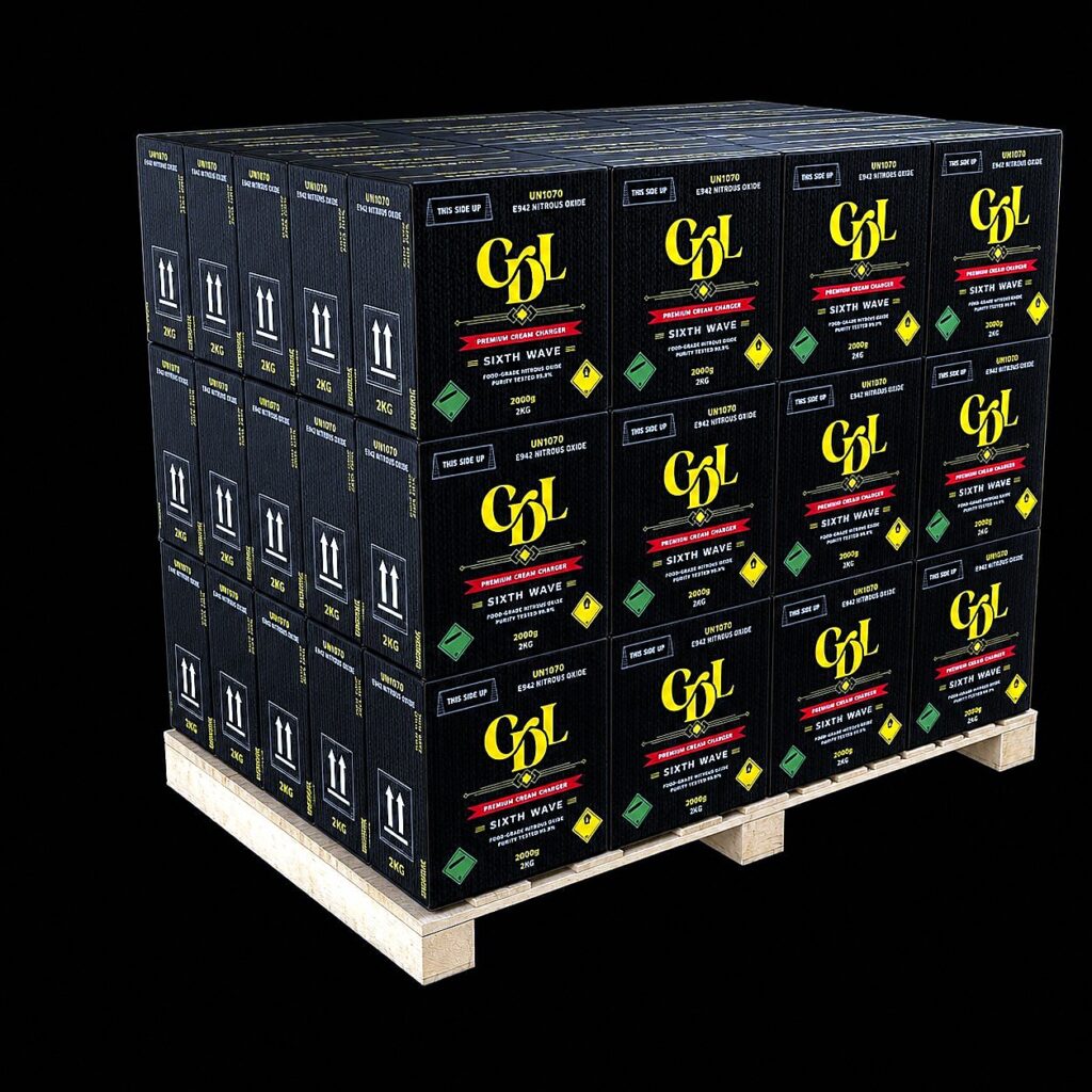 Cream Deluxe 2000g wholesale pallet — food-grade nitrous oxide cream chargers