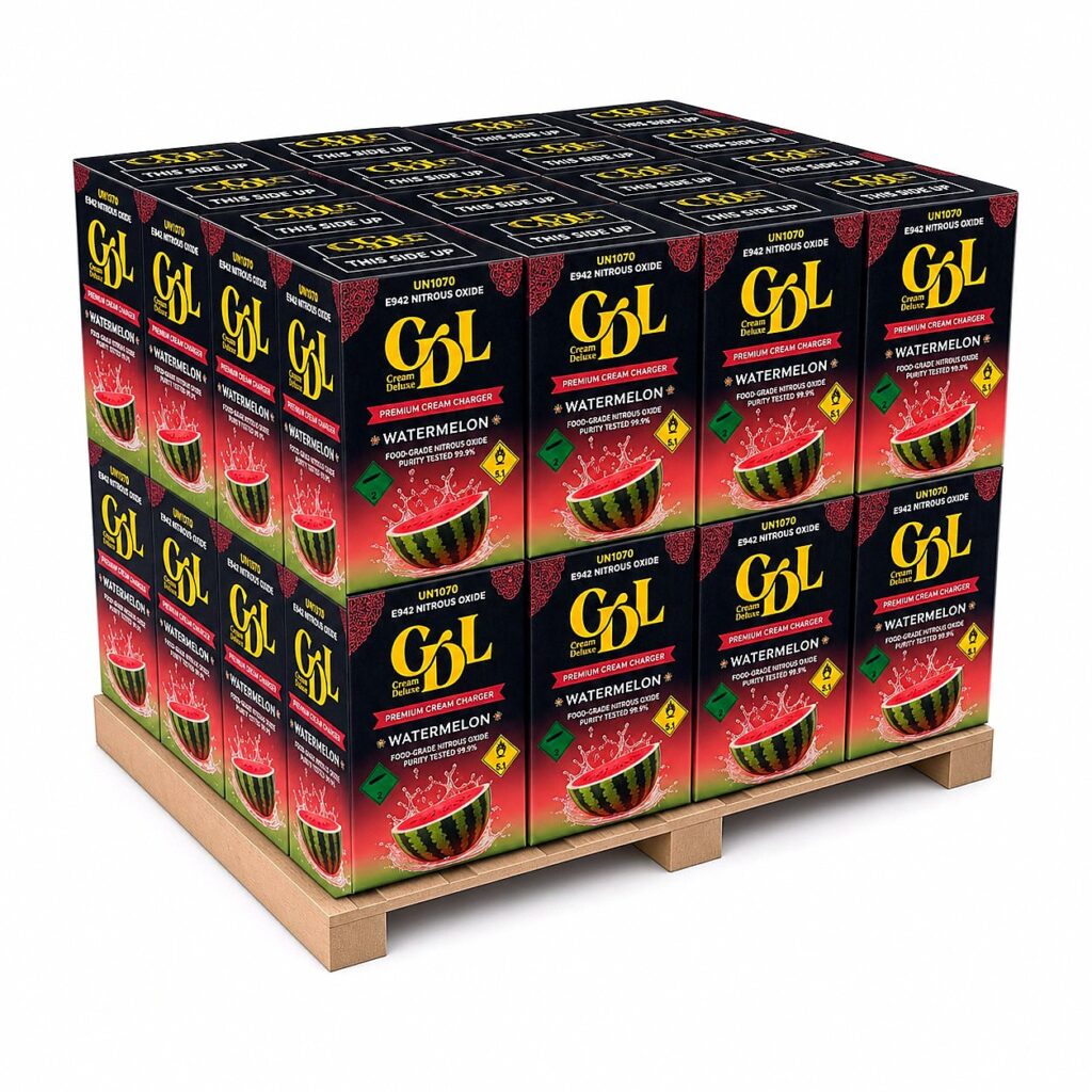 Cream Deluxe Sixth Wave 666g - Watermelon wholesale pallet — food-grade nitrous oxide cream chargers