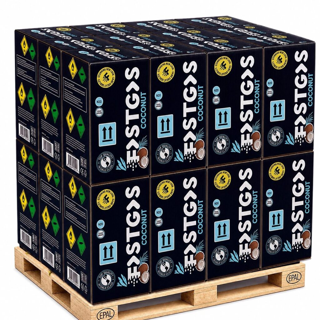 FastGas 670g - Coconut wholesale pallet — food-grade nitrous oxide cream chargers