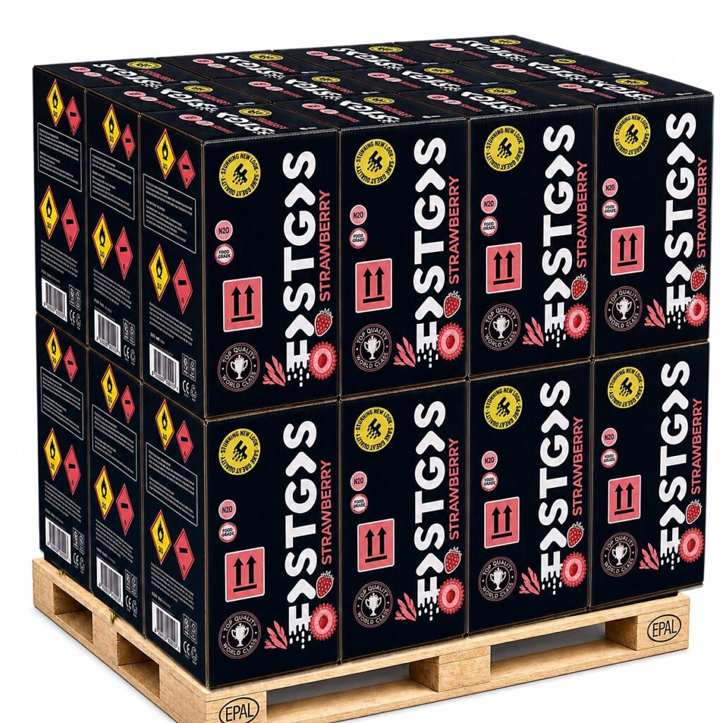 FastGas 670g - Strawberry wholesale pallet — food-grade nitrous oxide cream chargers
